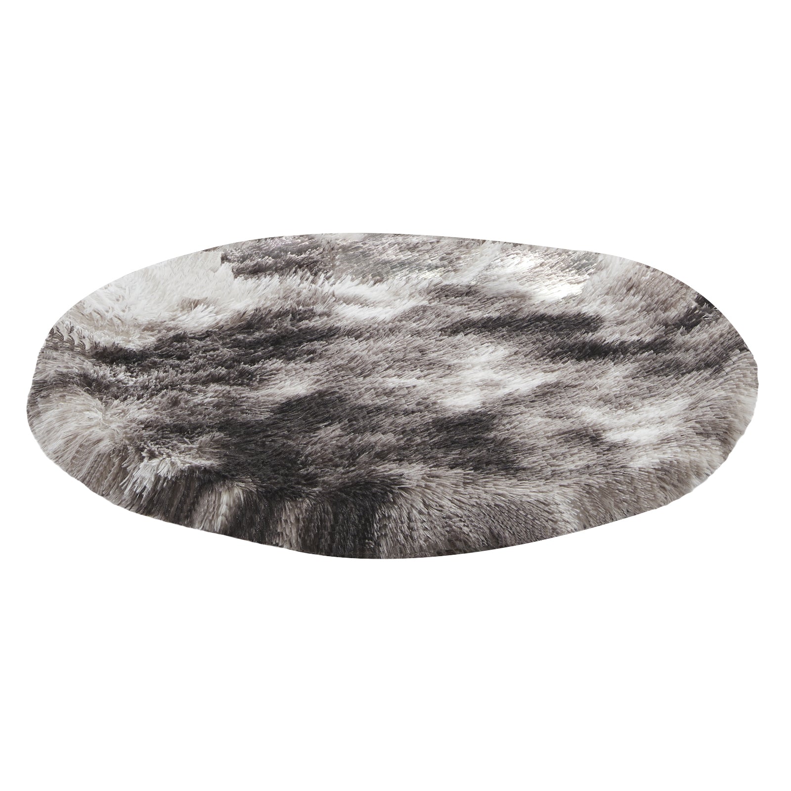 Inspaws portable calming plush round pet mat ink tie-dye flat view on white background