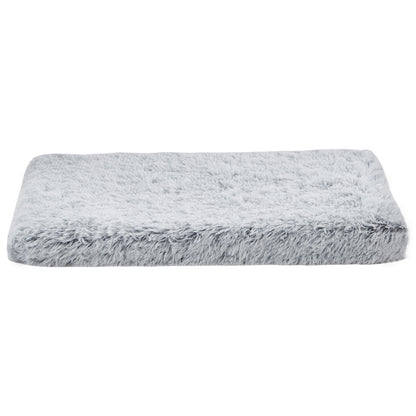 Inspaws orthopedic dog bed pillow in light gray, flat view on white background