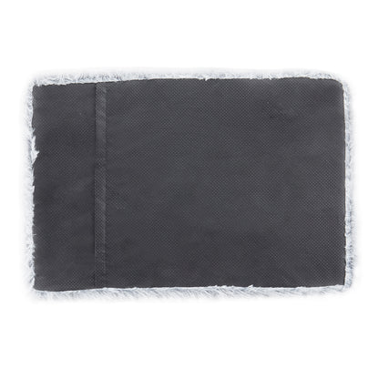 Inspaws orthopedic dog bed pillow non-slip bottom detail close up of gradient gray color